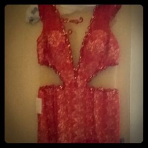 RED LONG DRESS BRAND NEW